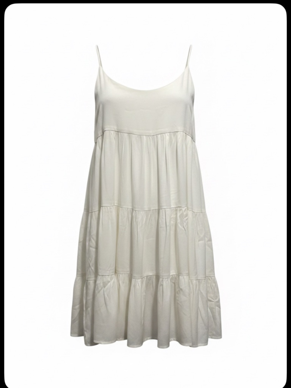 Club Monaco Soft crème Tiered Spaghetti-Strap Midi Dress